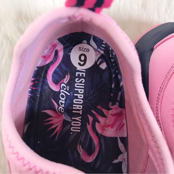 CLOVE Womens Classic Nursing Sneaker Comfort Shoe Flamingo Pink Slip On Size 9 - Picture 5 of 11